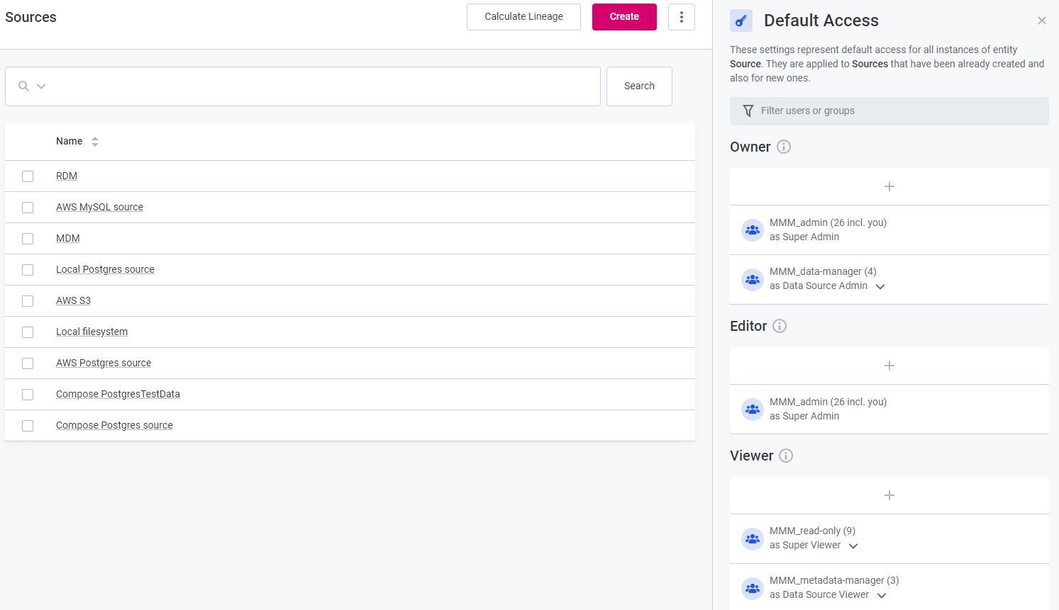 sharing assets configure default access