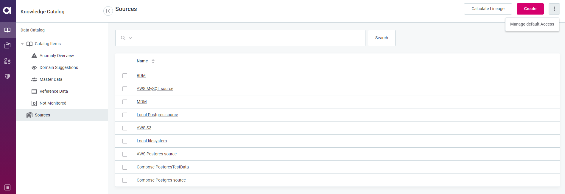 sharing assets manage default access