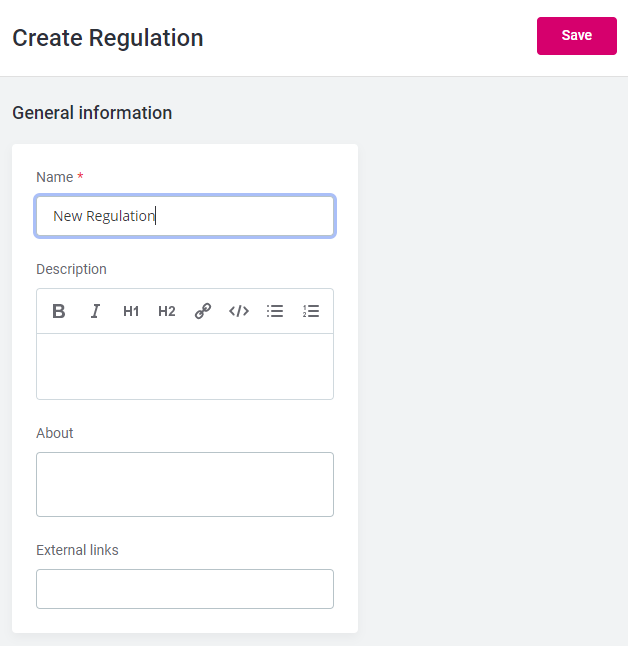 policy management create new regulation