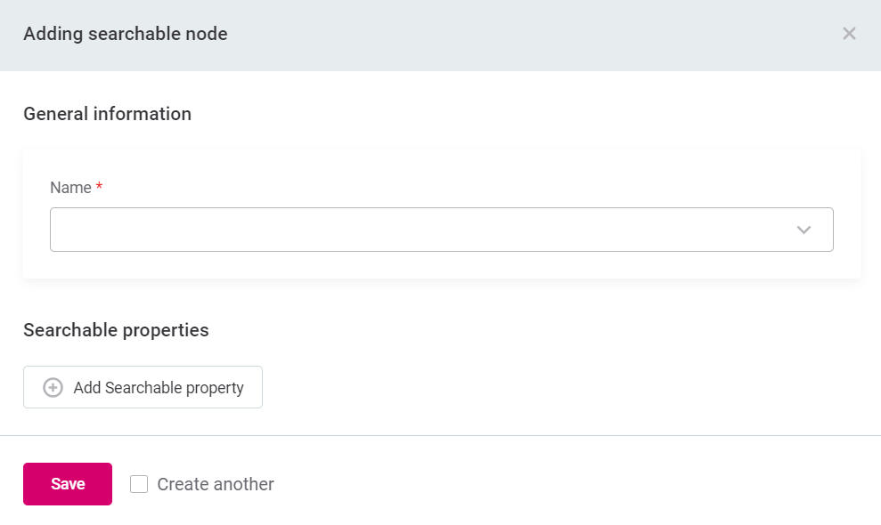 configure full text search adding searchable node