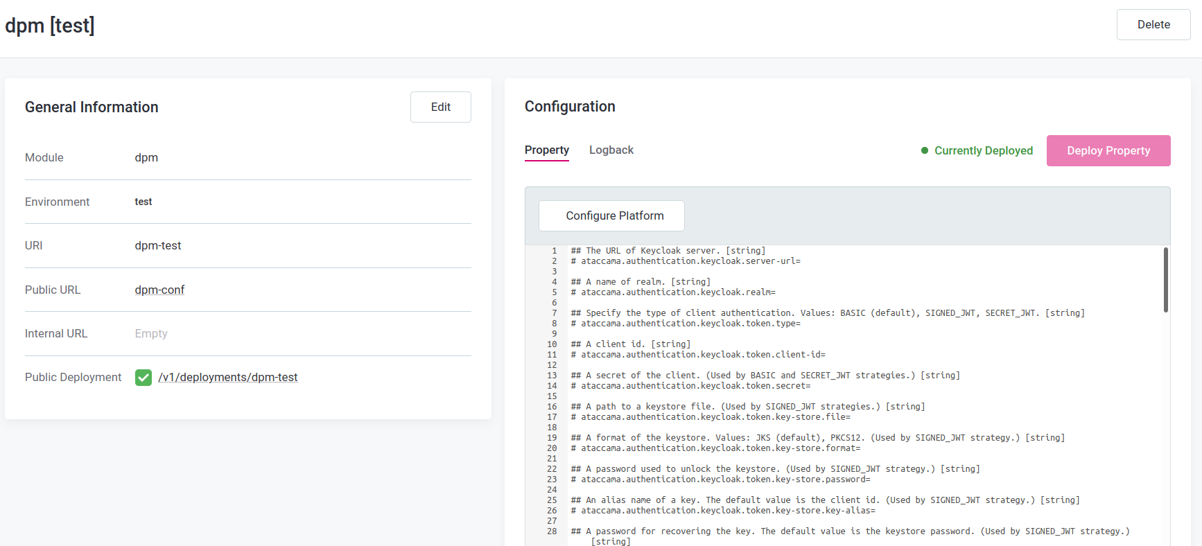 working with deployments dpm test