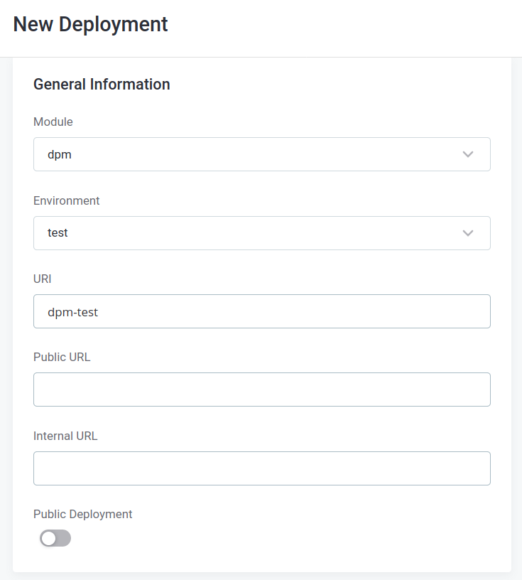 working with deployments new deployment