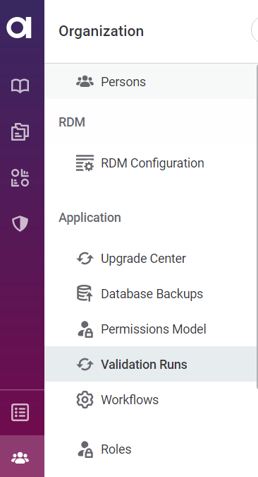 Global settings validations tab