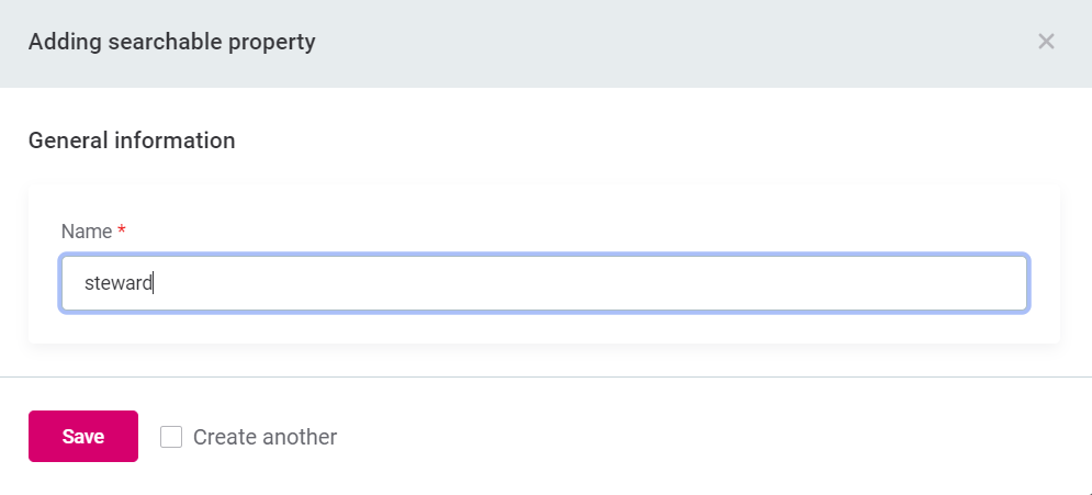 configure full text search searchable property steward