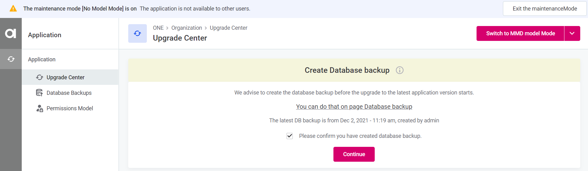 Create database snapshot