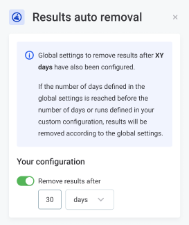 Global retention configured