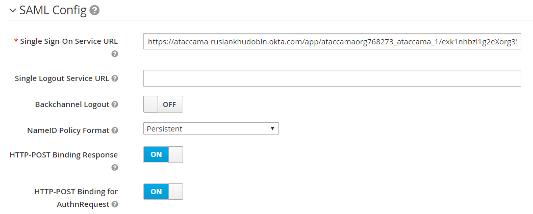 okta integration saml config