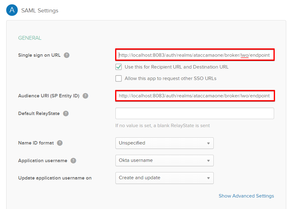 okta integration saml settings