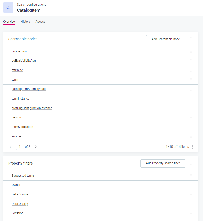 configuring full text search searchable nodes