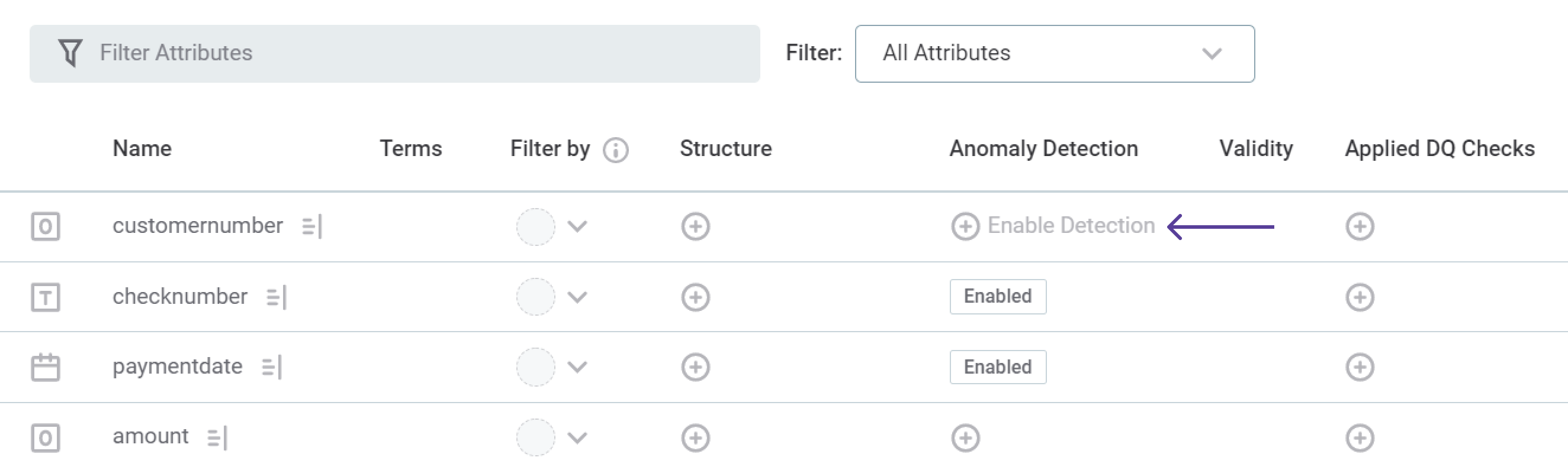 Enable detection