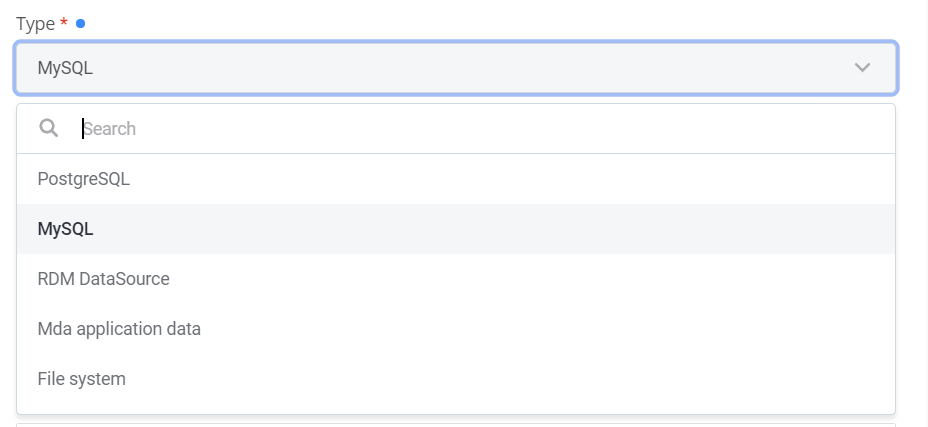 nodes dataSourceDriverTypes example