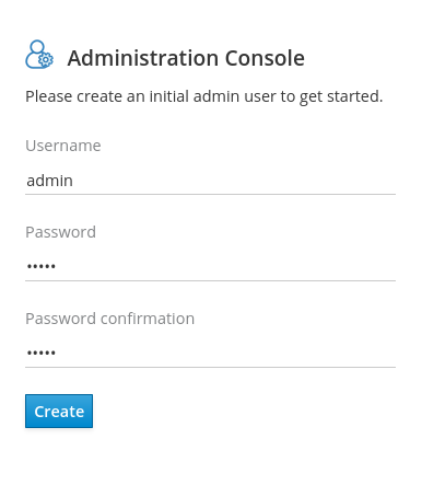 Create admin user