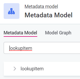 configuring full text search metadata model lookupitem