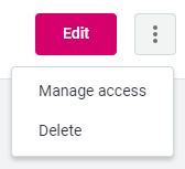 policy management delete category from three dots menu