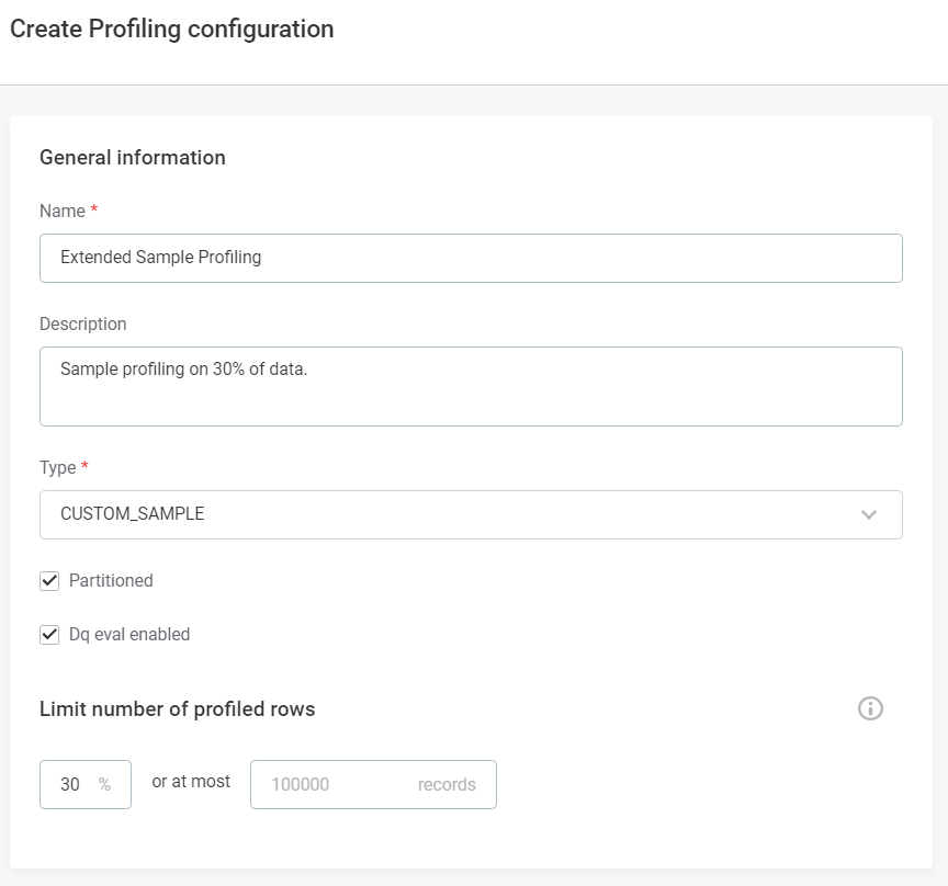 Configure sample profiling