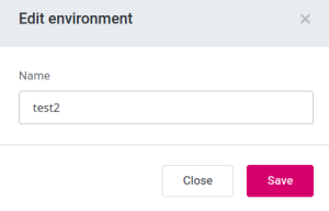 working with environments in the configuration service edit environment