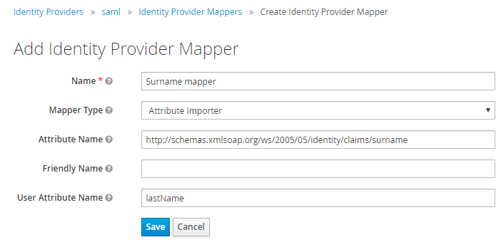 keycloak active directory integration surname mapper