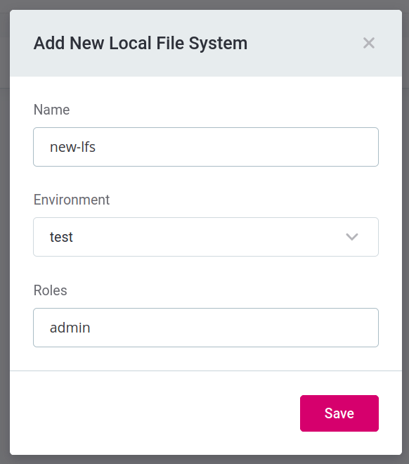 working with local file systems add new local file system
