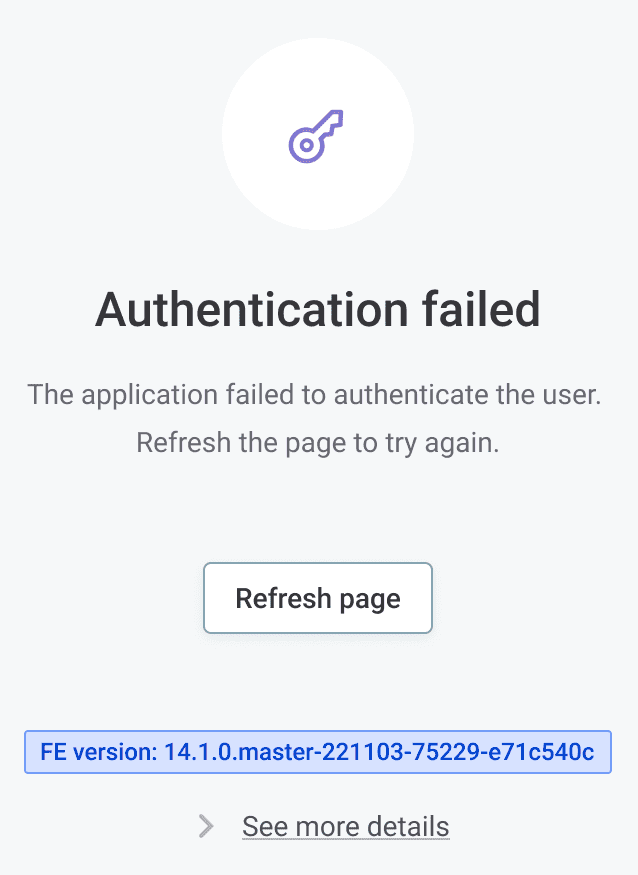 understanding error codes authentication failed state