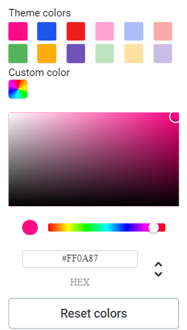 build a visualization configure custom attributes dimensions custom color menu