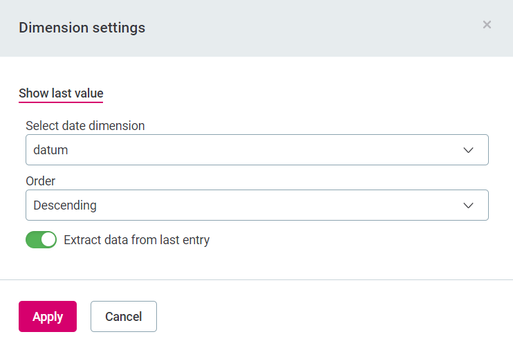 extract latest values last entry toggle