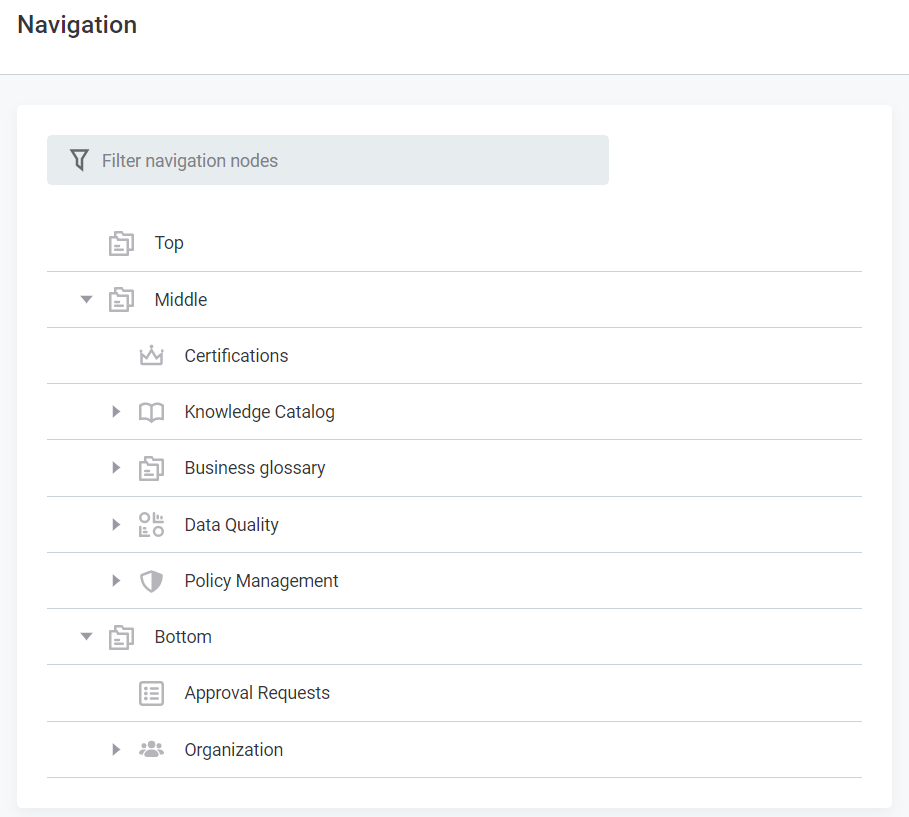 certifications entity in navigation