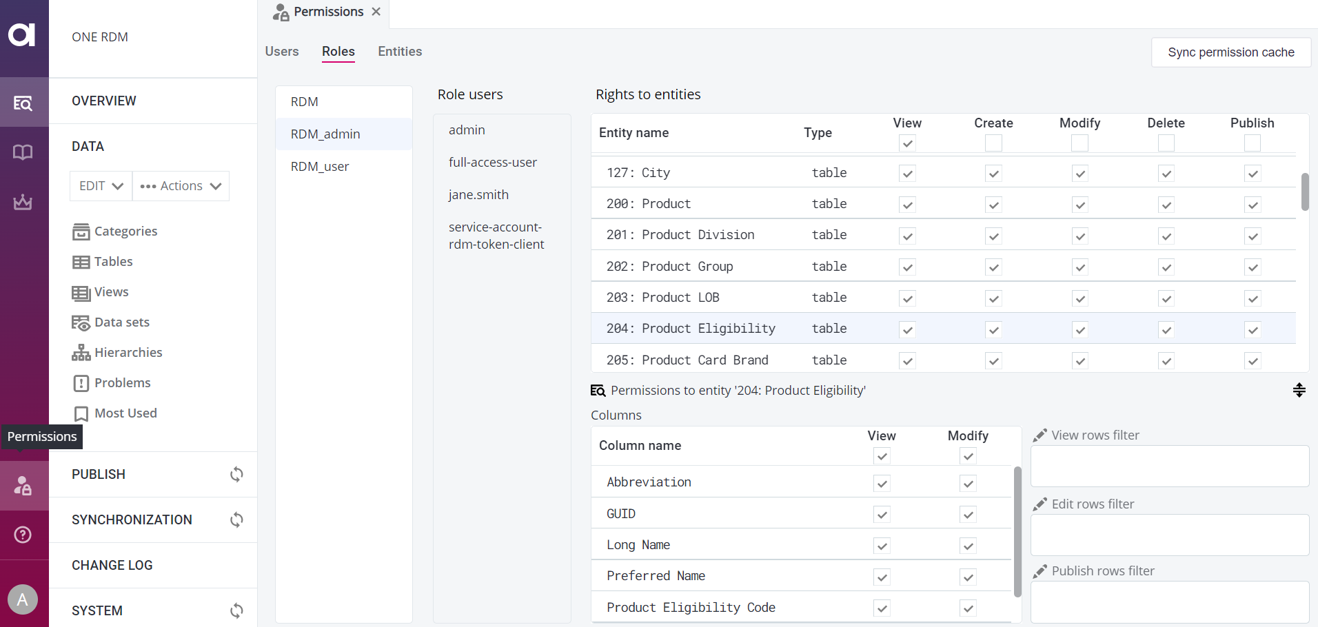 ataccama 14.5.0 release notes rdm permissions