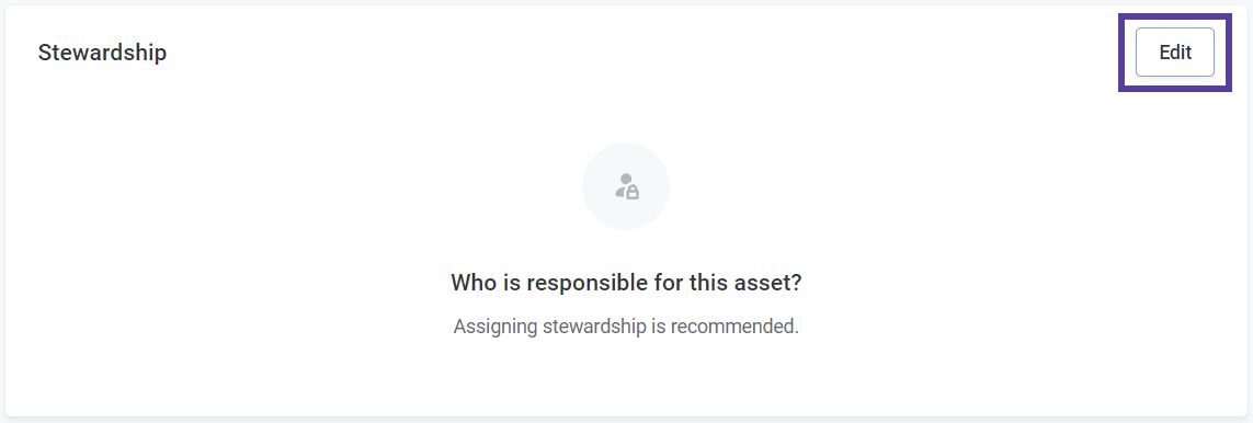 Stewardship widget empty state