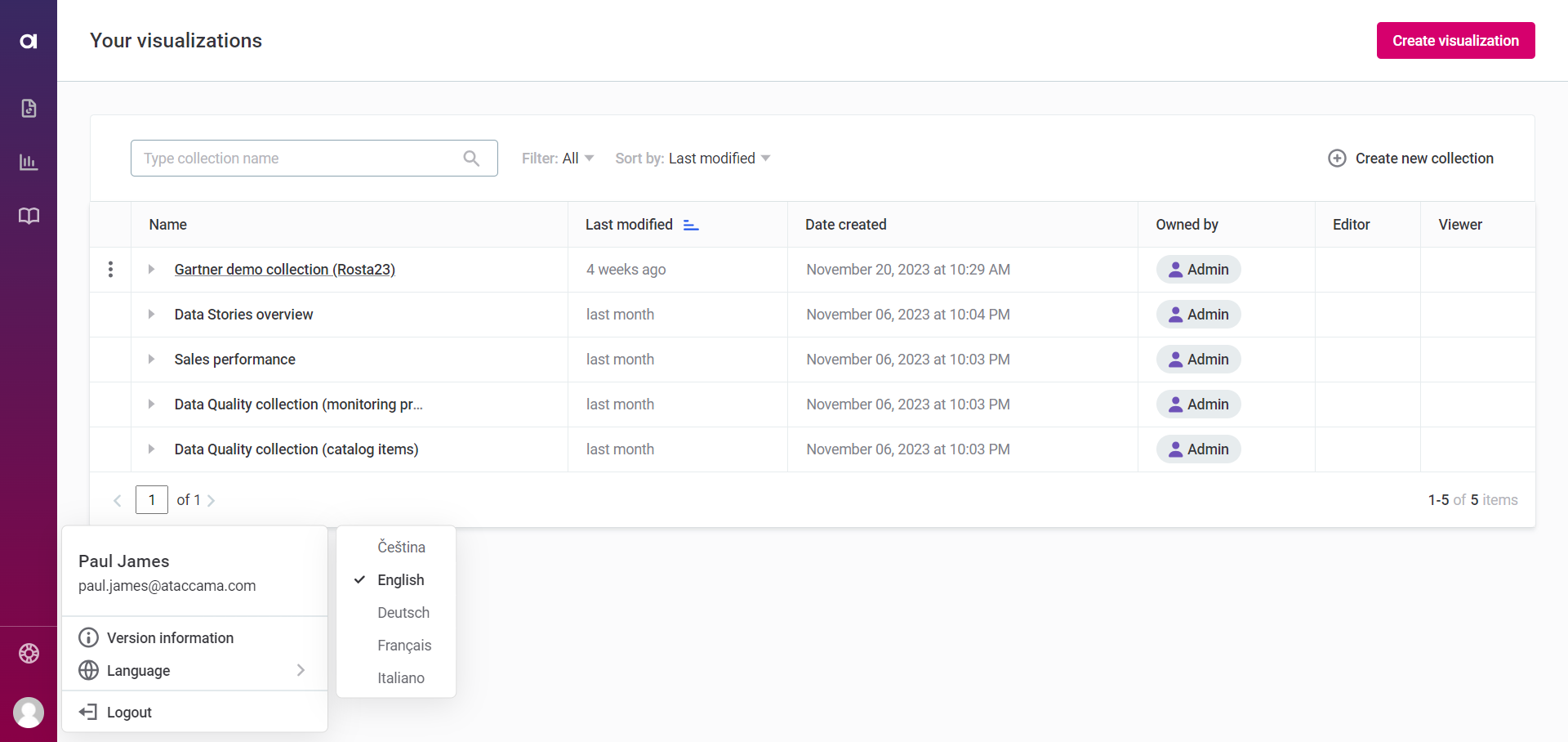 data stories switch languages