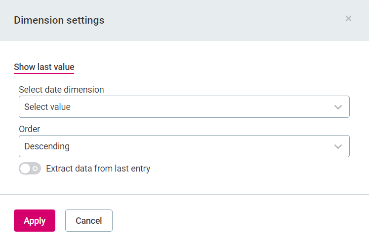 extract latest values last entry toggle