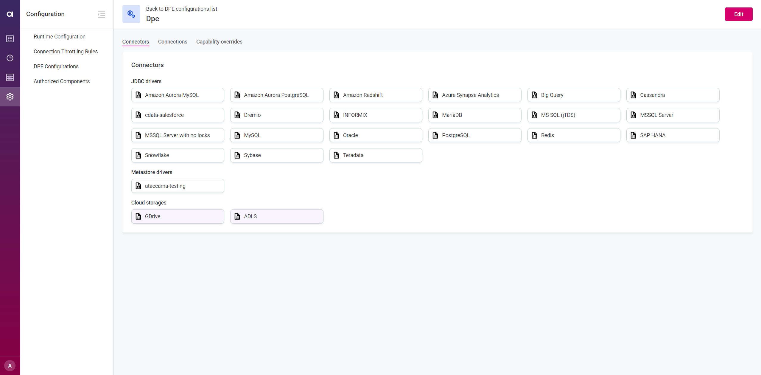 DPE configurations