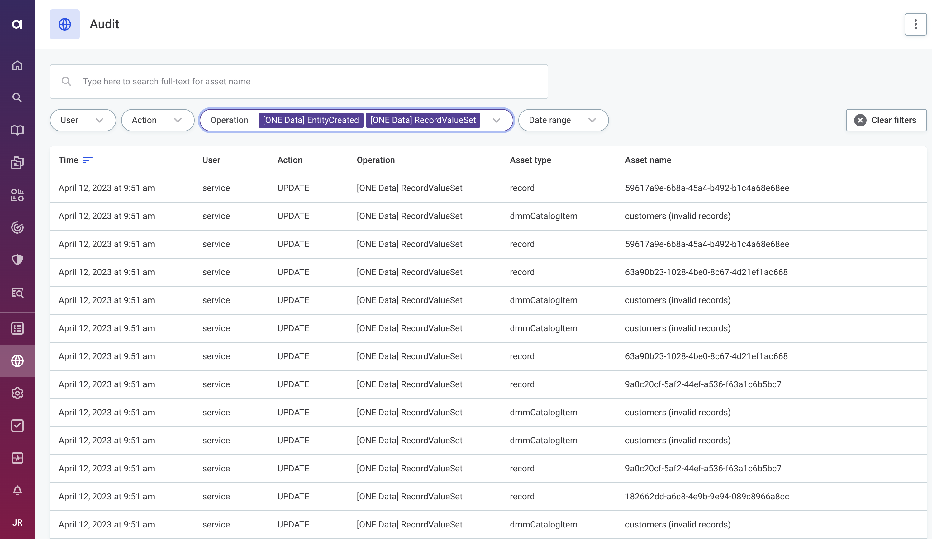 Audit logs