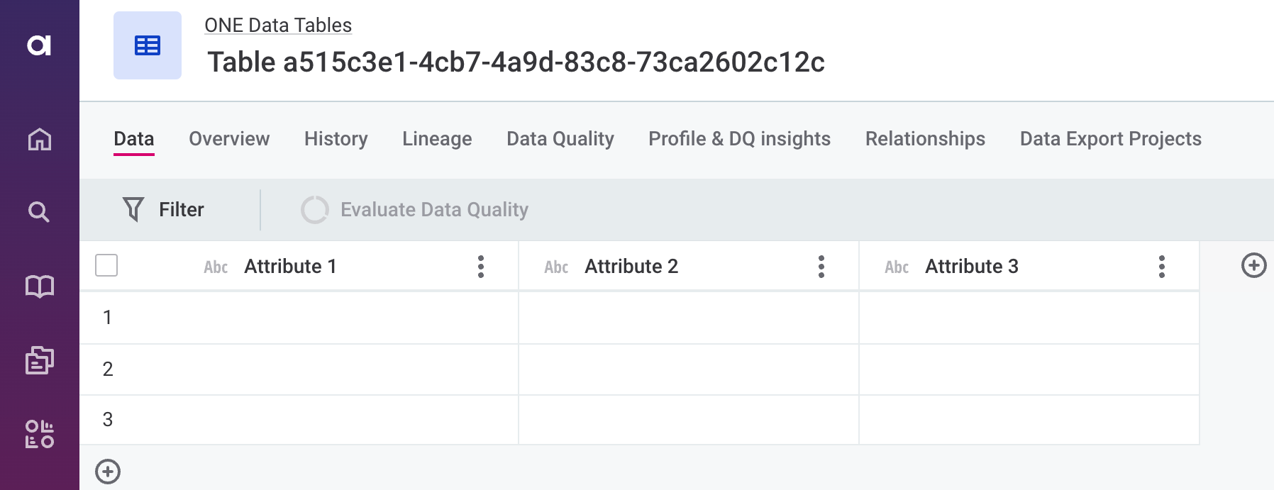 create table template