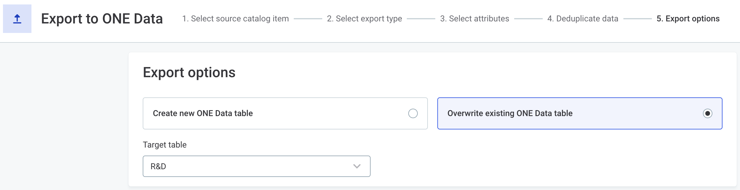 Overwrite existing tables