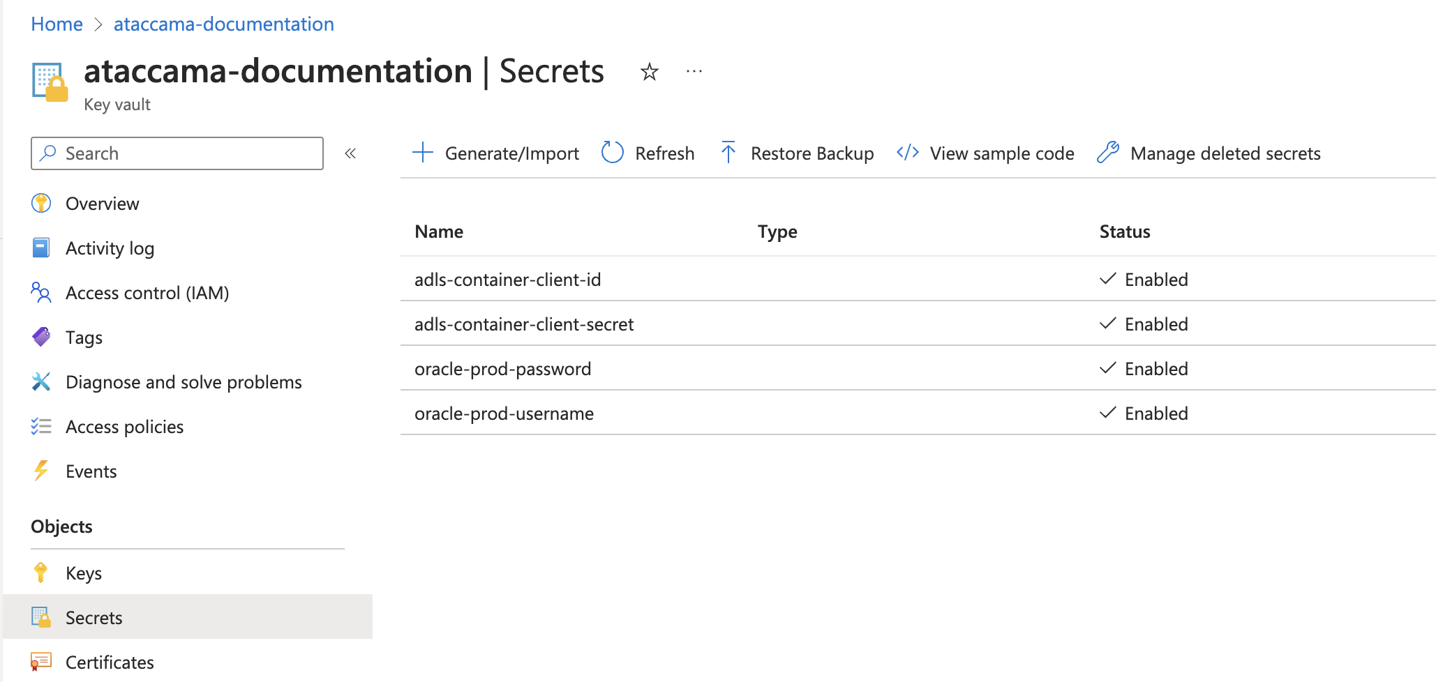 onelake connection azure key vault