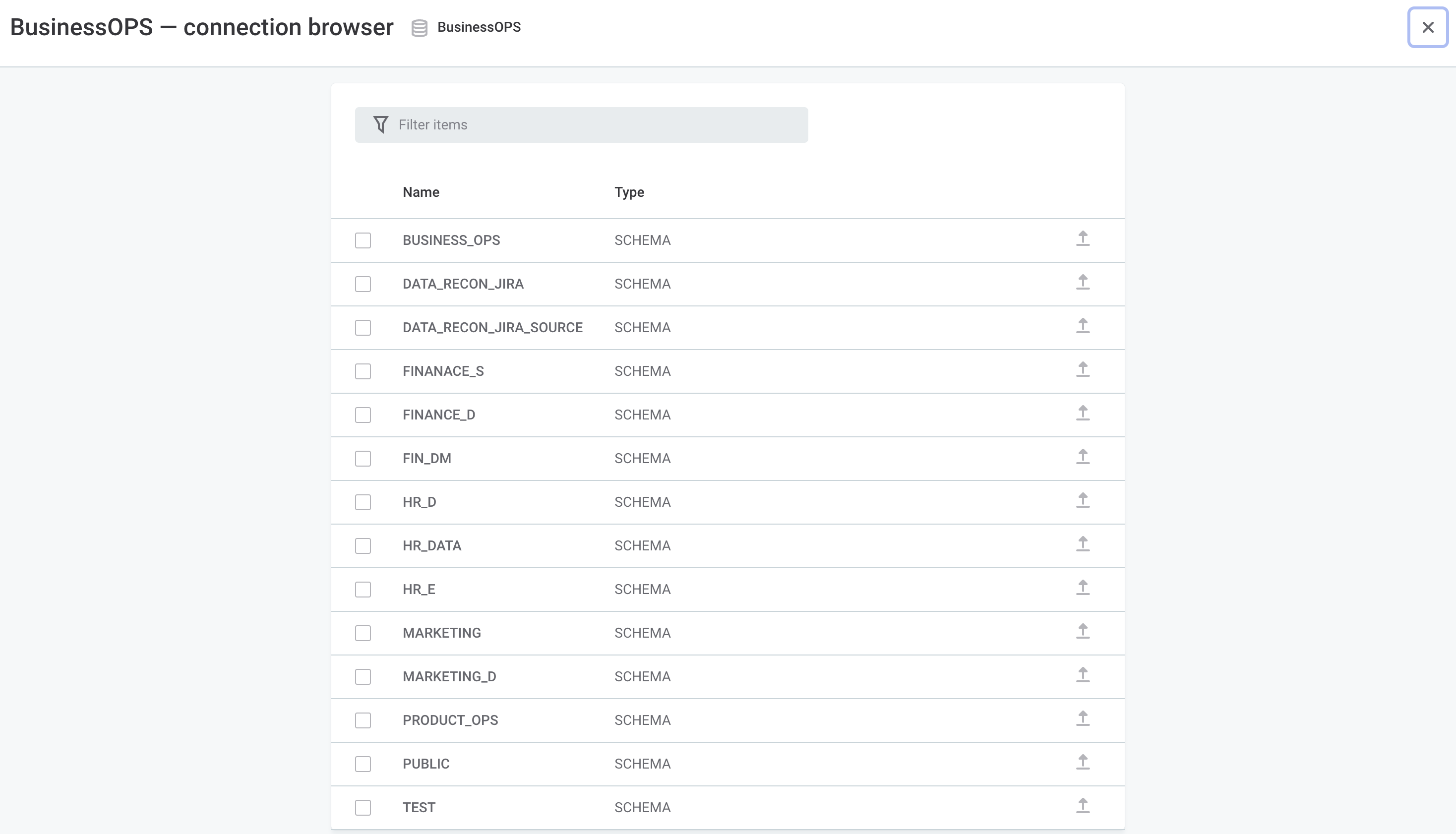 Connections tab