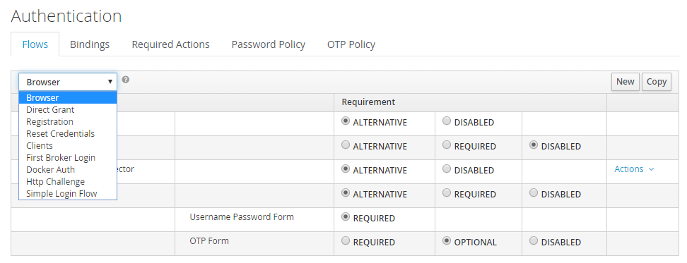 Browser authentication flow