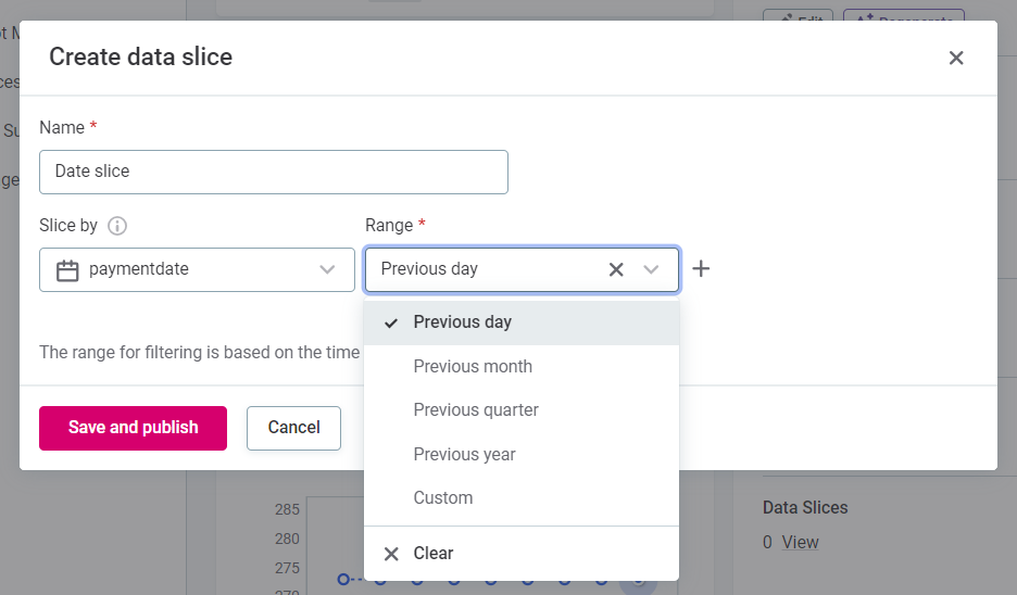 Slice by date attribute