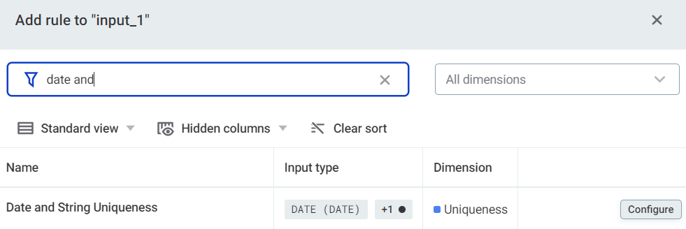 Multi-input rule