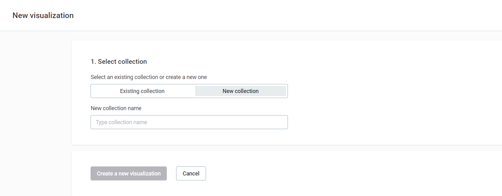 visualizations new visualization new collection