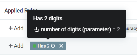 A rule with parameter