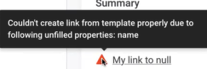 Unfilled properties link