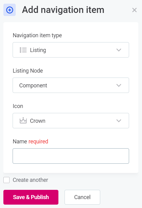 Add navigation item