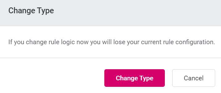 Change type modal