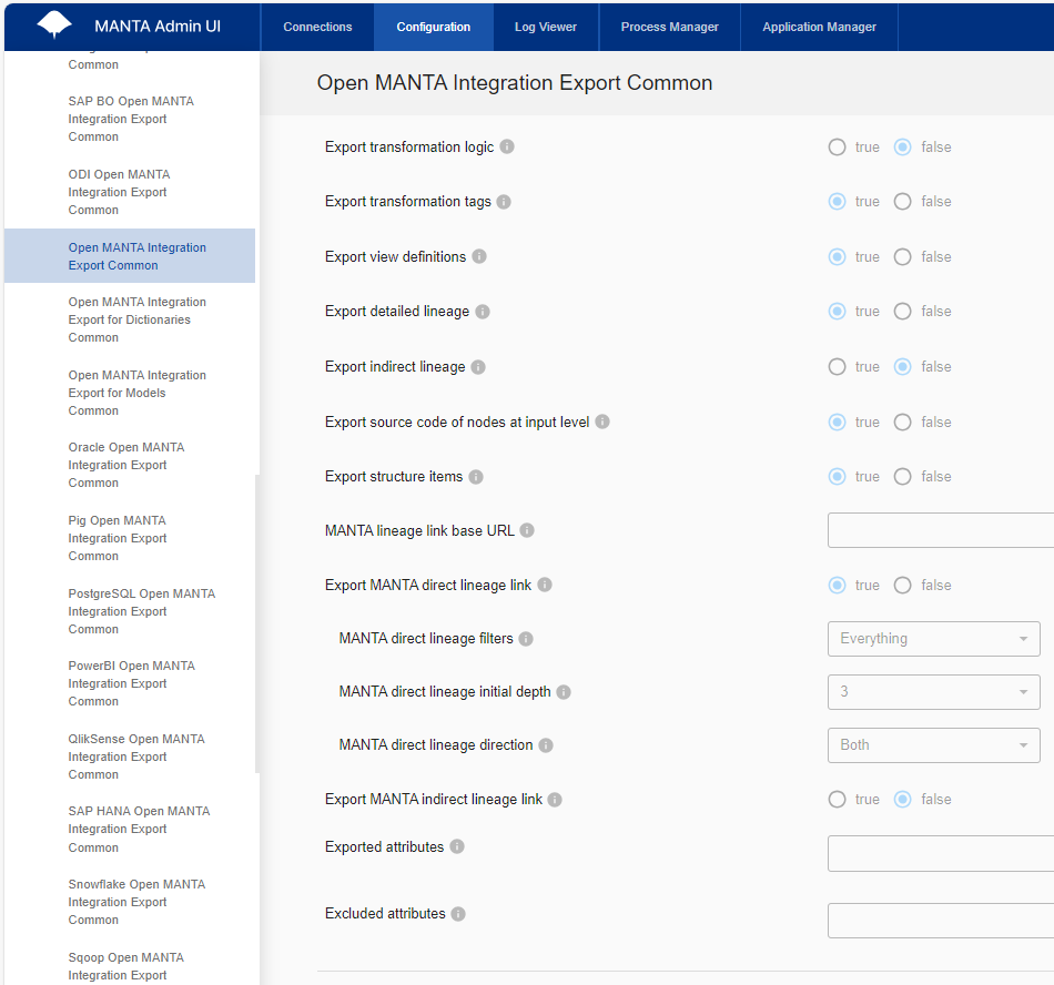 Configure MANTA integration