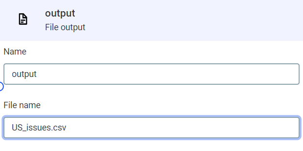 file output step