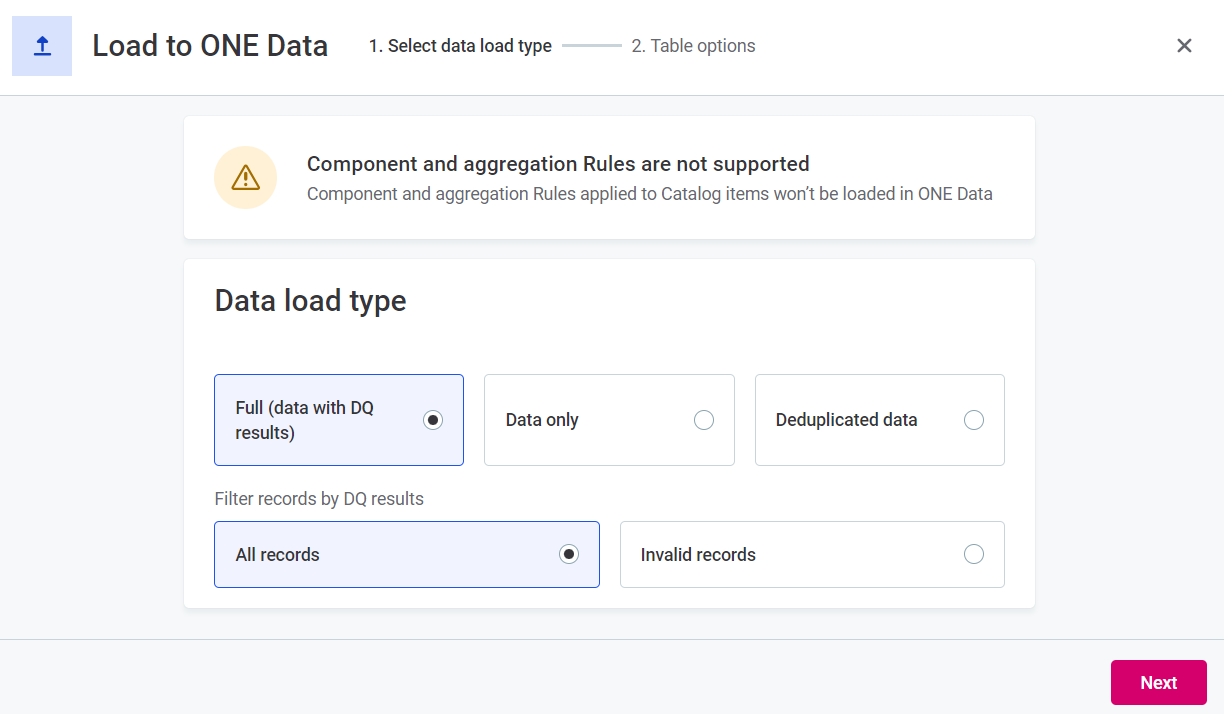 Data load options