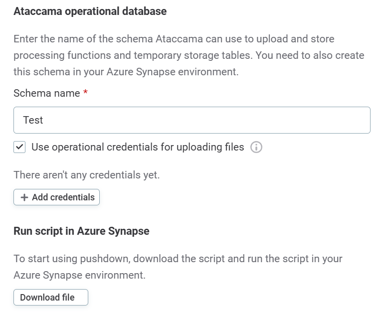 Set up operational database