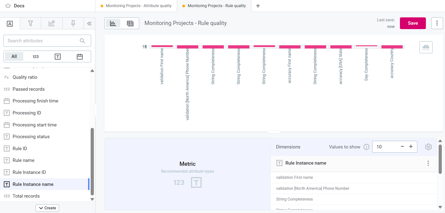 data quality reporting rule quality walkthrough step 1