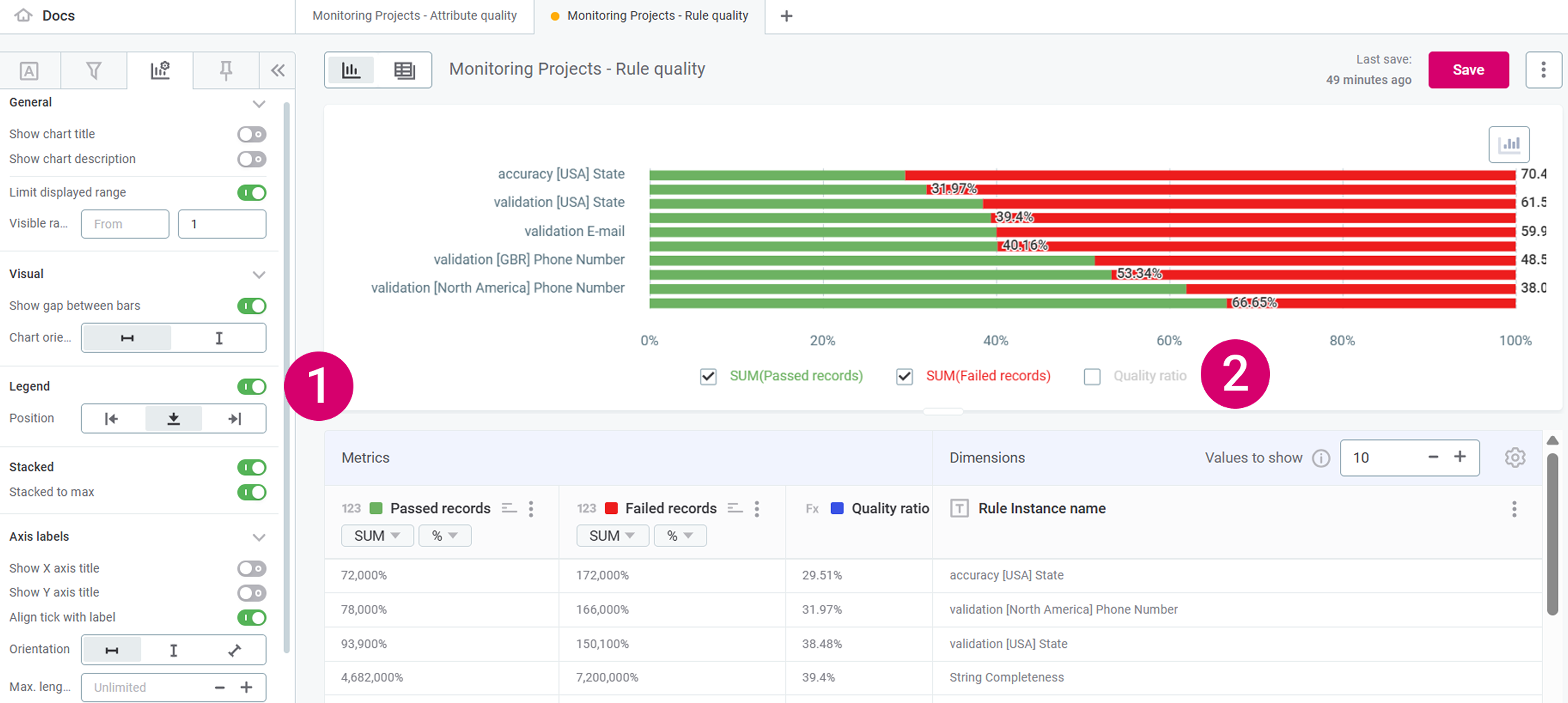 data quality reporting rule quality walkthrough step 7b